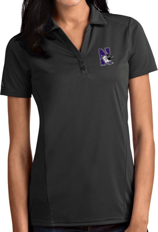 Antigua Women's Northwestern Wildcats Grey Tribute Performance Polo