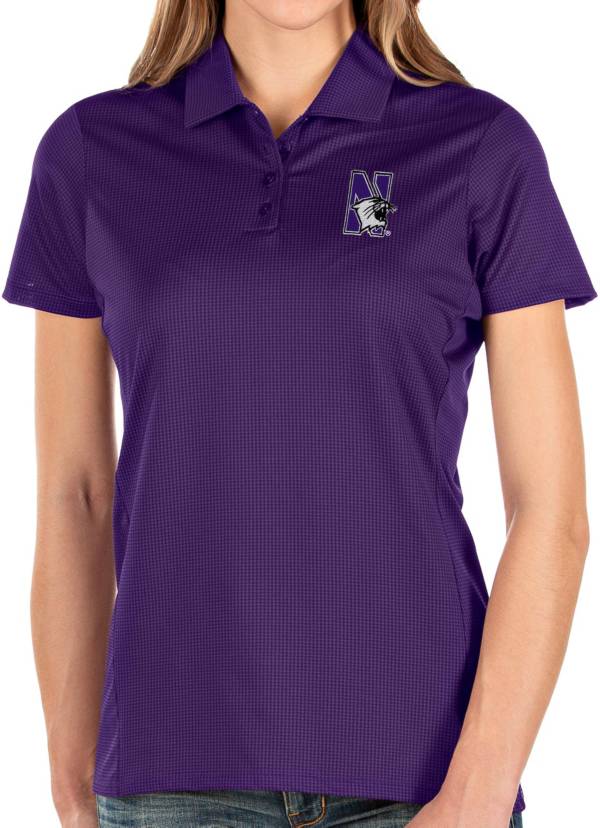 Antigua Women's Northwestern Wildcats Purple Balance Polo