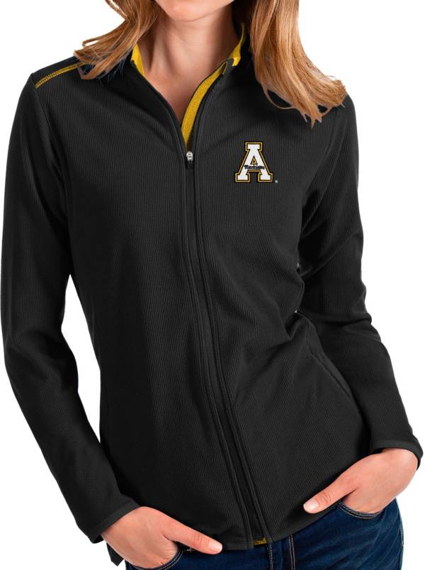 Antigua Women's Appalachian State Mountaineers Glacier Full-Zip Black Jacket