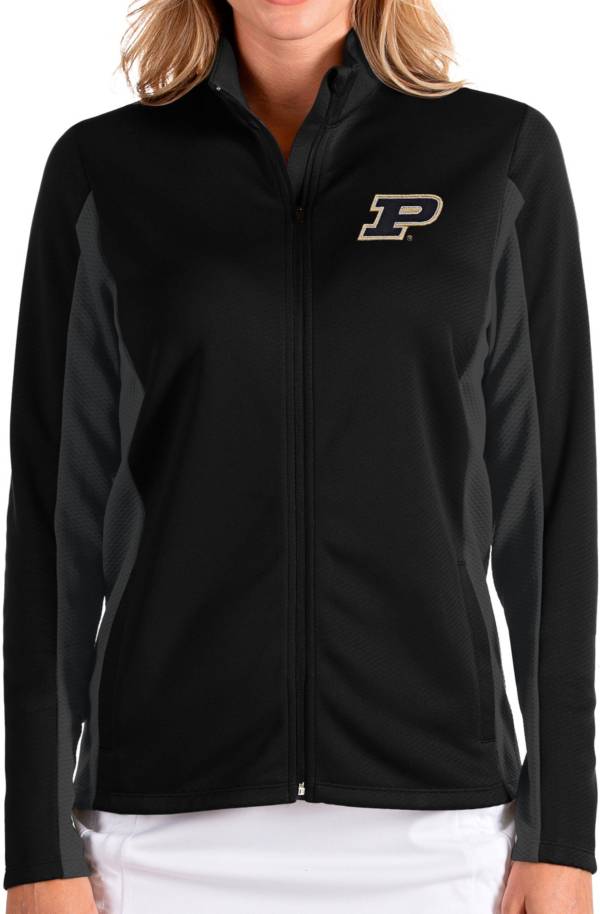 Antigua Women's Purdue Boilermakers Passage Full-Zip Black Jacket