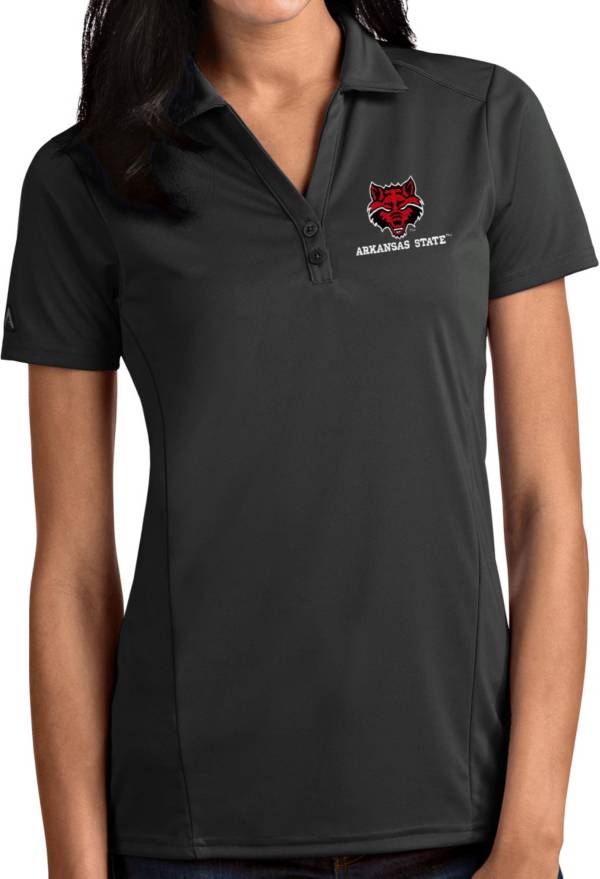 Antigua Women's Arkansas State Red Wolves Grey Tribute Performance Polo