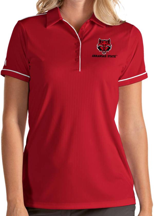 Antigua Women's Arkansas State Red Wolves Scarlet Salute Performance Polo