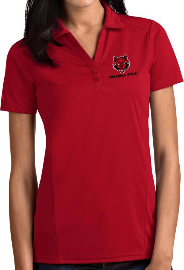 Antigua Women's Arkansas State Red Wolves Scarlet Tribute Performance Polo