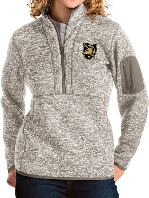 Antigua Women's Army West Point Black Knights Oatmeal Fortune Pullover Jacket product image