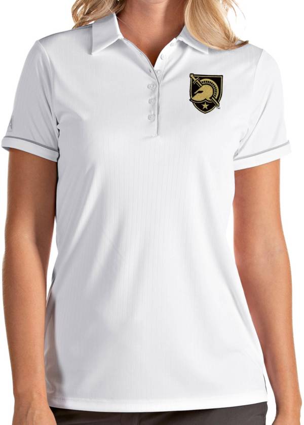 Antigua Women's Army West Point Black Knights Salute Performance White Polo