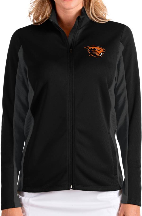 Antigua Women's Oregon State Beavers Passage Full-Zip Black Jacket