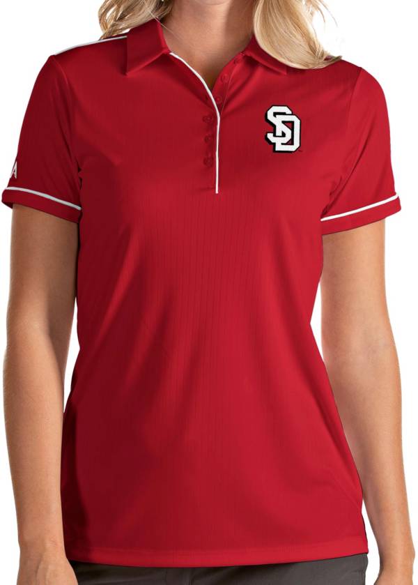 Antigua Women's South Dakota Coyotes Red Salute Performance Polo