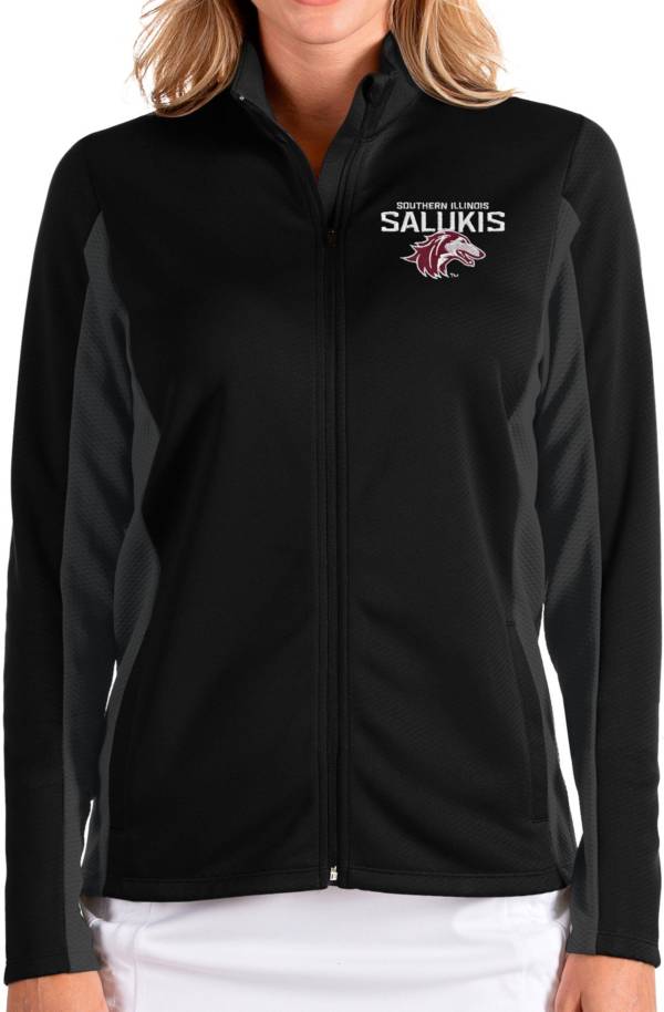 Antigua Women's Southern Illinois Salukis Passage Full-Zip Black Jacket