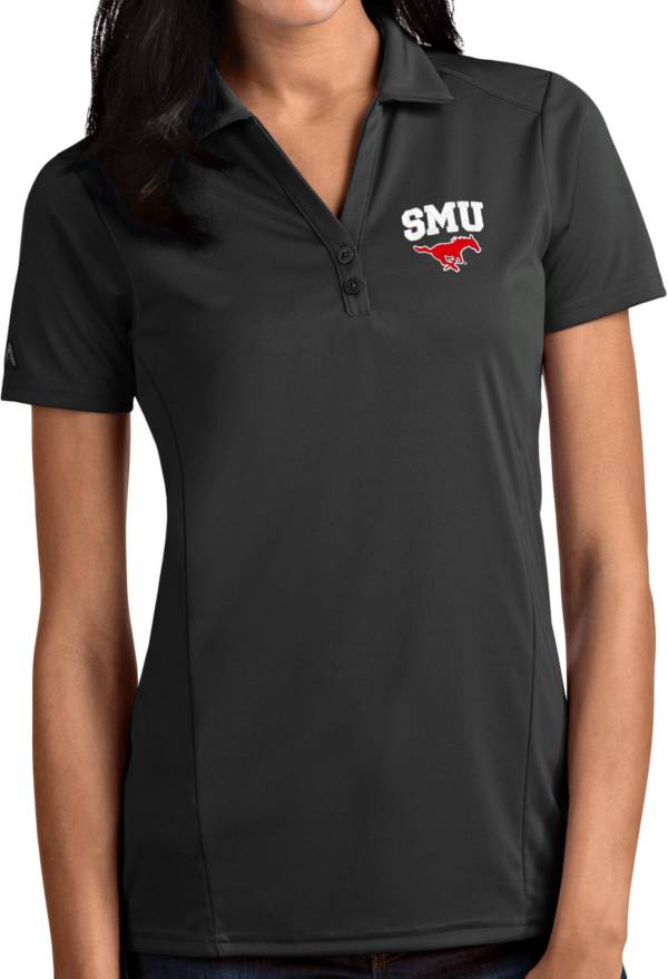 Antigua Women's Southern Methodist Mustangs Grey Tribute Performance Polo product image
