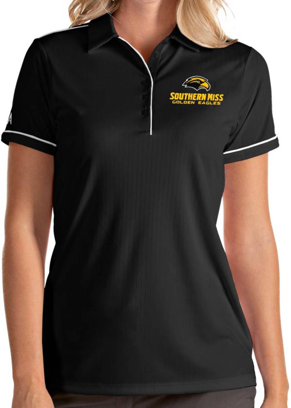 Antigua Women's Southern Miss Golden Eagles Salute Performance Black Polo product image