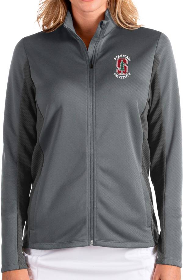Antigua Women's Stanford Cardinal Grey Passage Full-Zip Jacket product image