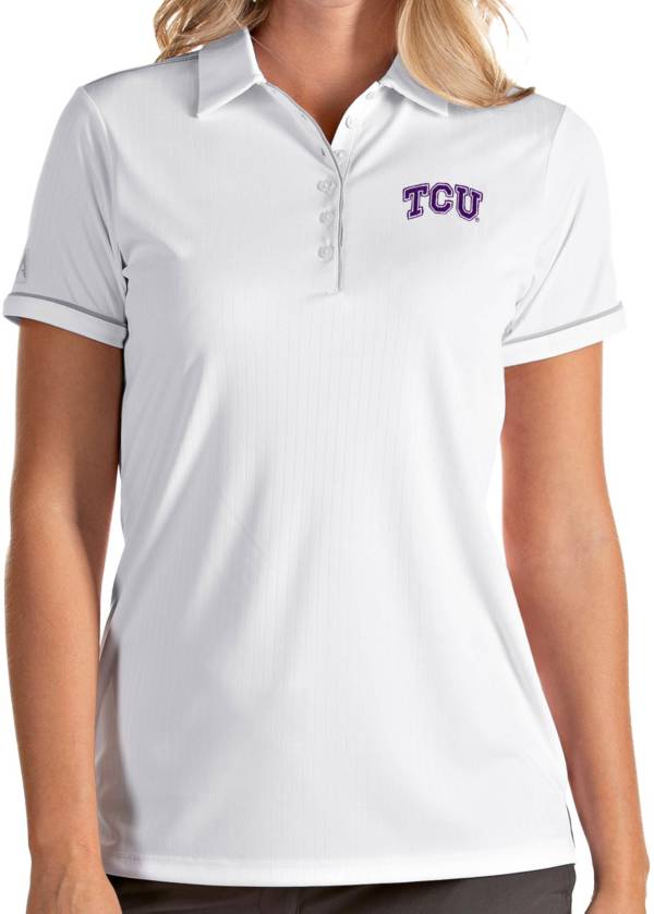 Antigua Women's TCU Horned Frogs Salute Performance White Polo product image