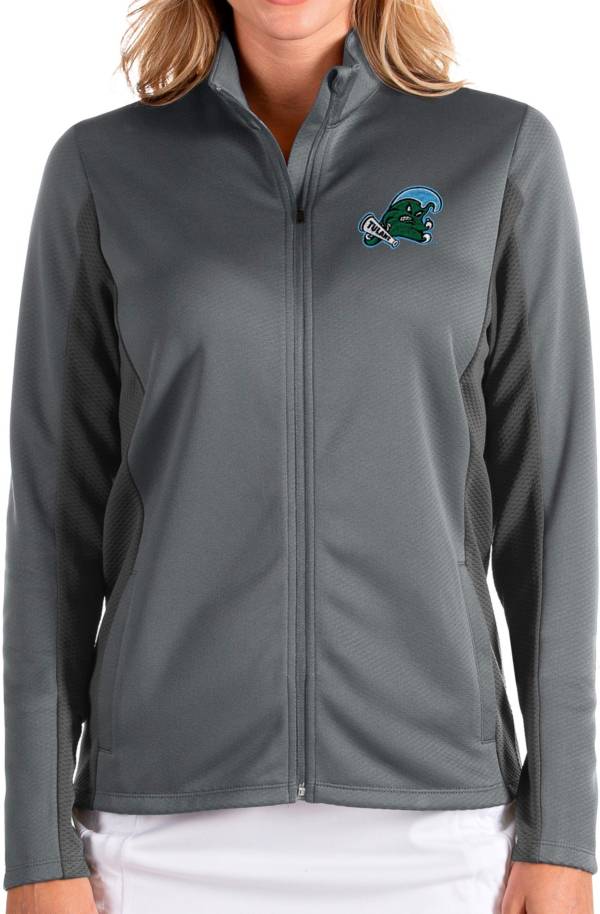 Antigua Women's Tulane Green Wave Grey Passage Full-Zip Jacket