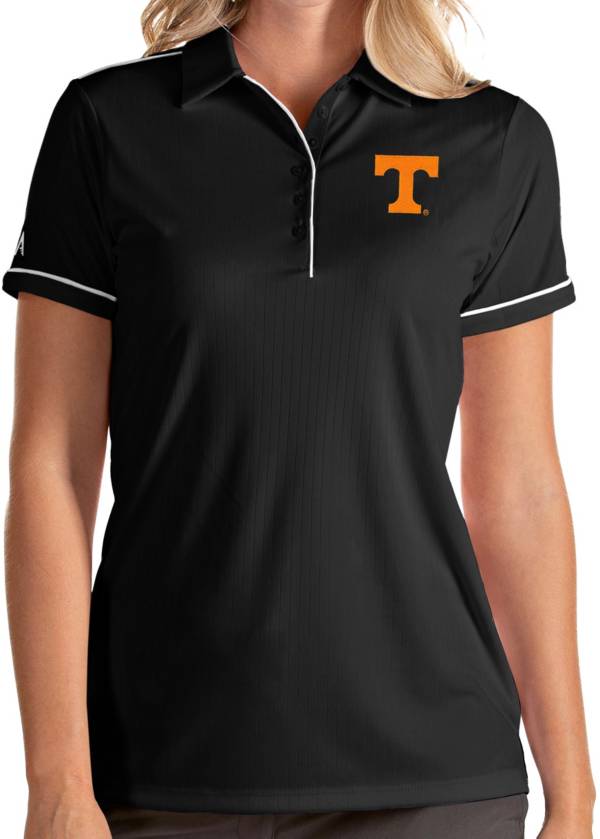 Antigua Women's Tennessee Volunteers Salute Performance Black Polo