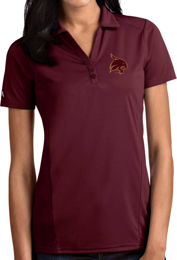 Antigua Women's Texas State Bobcats Maroon Tribute Performance Polo product image
