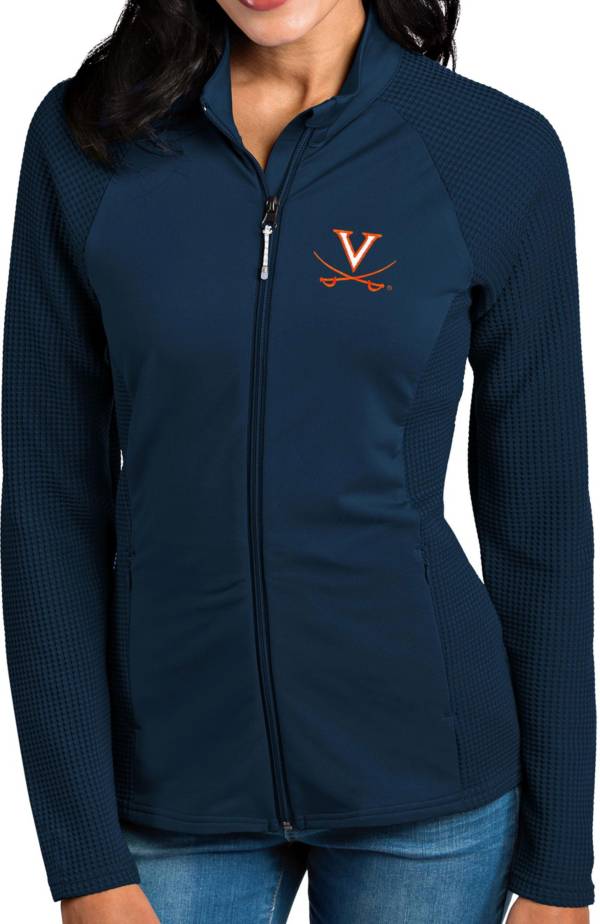 Antigua Women's Virginia Cavaliers Blue Sonar Full-Zip Performance Jacket product image