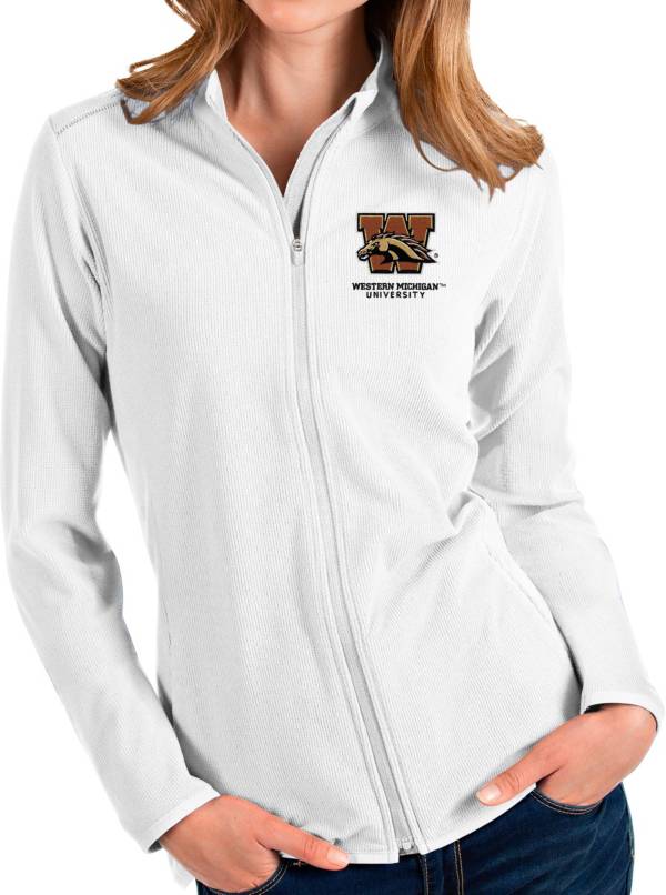 Antigua Women's Western Michigan Broncos Glacier Full-Zip White Jacket