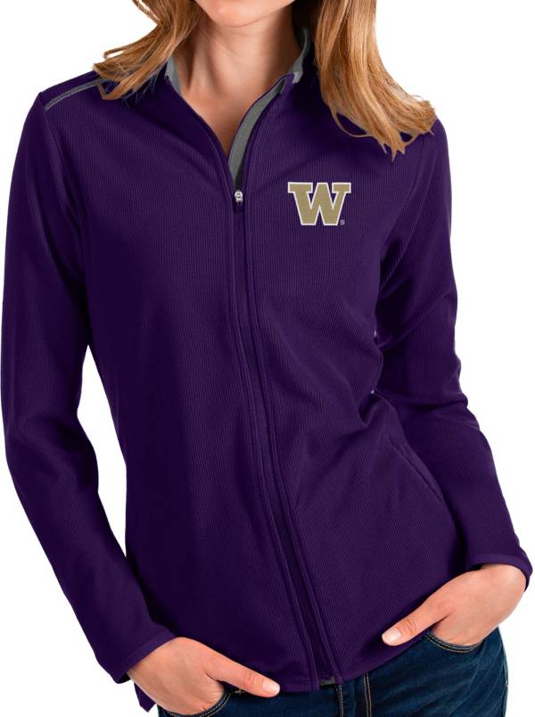 Antigua Women's Washington Huskies Purple Glacier Full-Zip Jacket