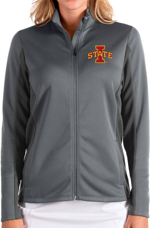 Antigua Women's Iowa State Cyclones Grey Passage Full-Zip Jacket