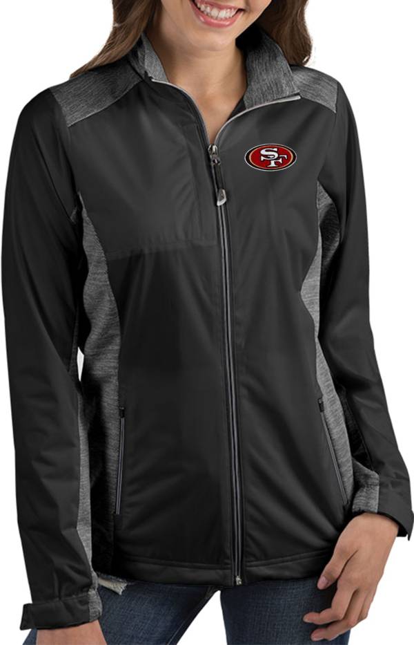 Antigua Women's San Francisco 49ers Revolve Black Full-Zip Jacket
