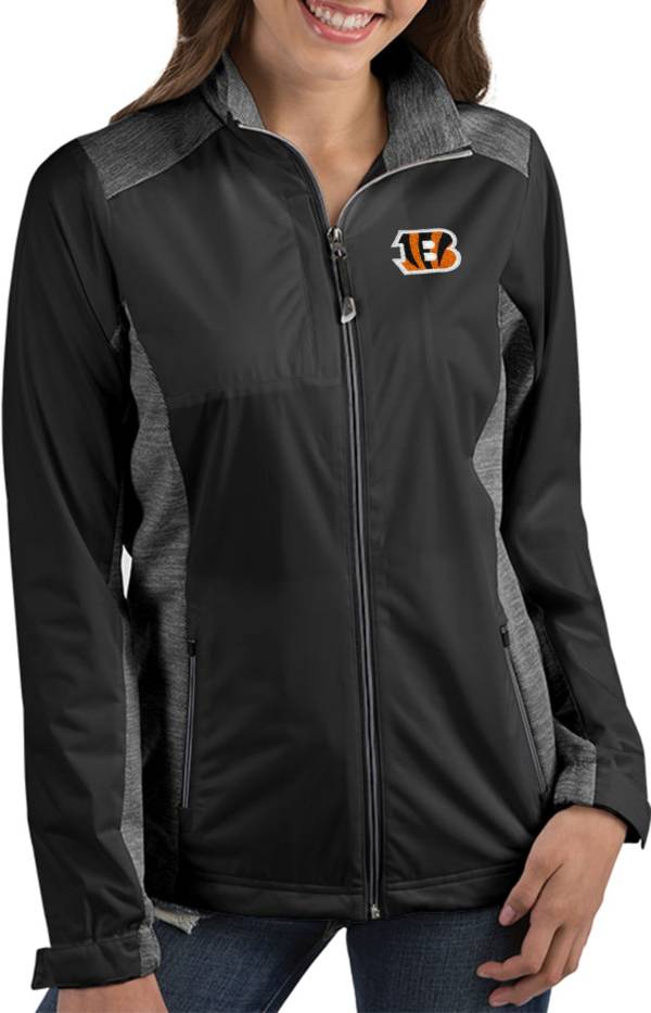 Antigua Women's Cincinnati Bengals Revolve Black Full-Zip Jacket