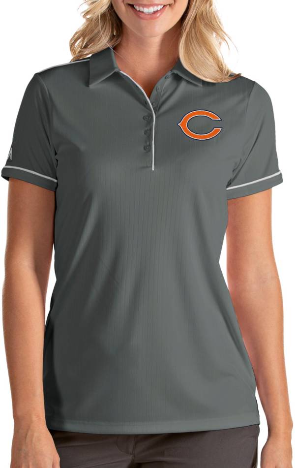 Antigua Women's Chicago Bears Salute Grey Polo product image