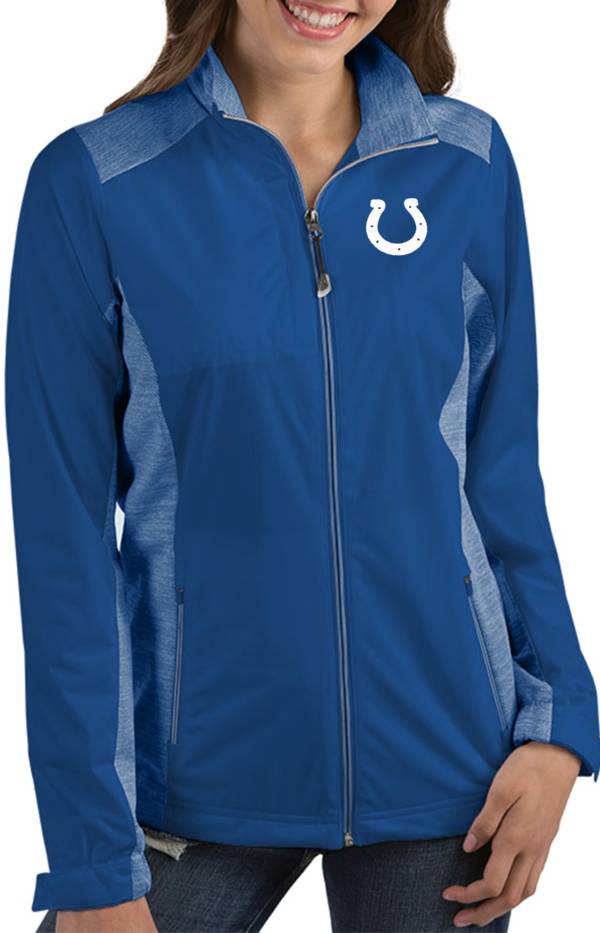 Antigua Women's Indianapolis Colts Revolve Royal Full-Zip Jacket