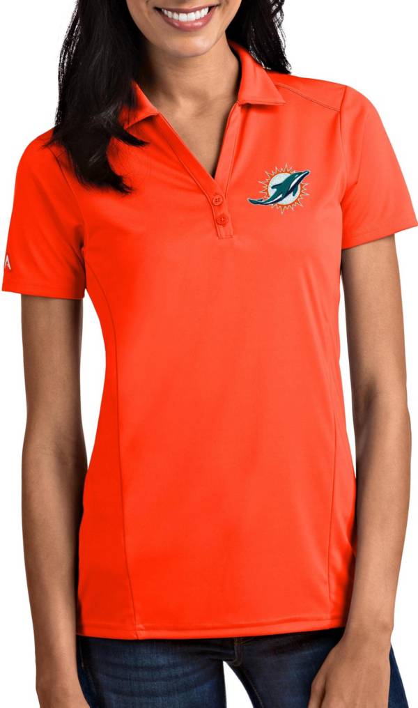 Antigua Women's Miami Dolphins Tribute Orange Polo product image