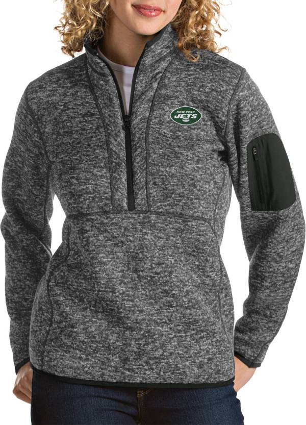 Antigua Women's New York Jets Fortune Smoke Pullover Jacket