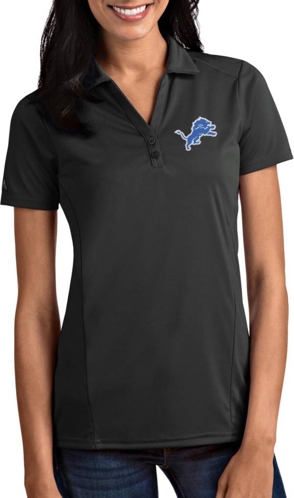 Antigua Women's Detroit Lions Tribute Grey Polo