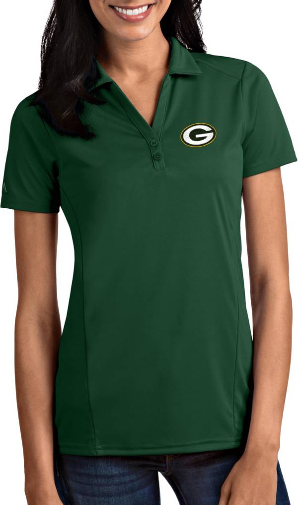 Antigua Women's Green Bay Packers Tribute Green Polo