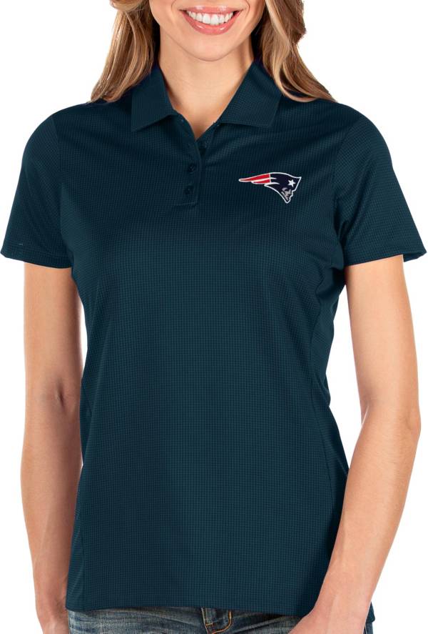 Antigua Women's New England Patriots Balance Navy Polo