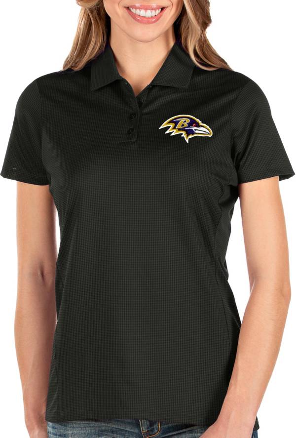 Antigua Women's Baltimore Ravens Balance Black Polo
