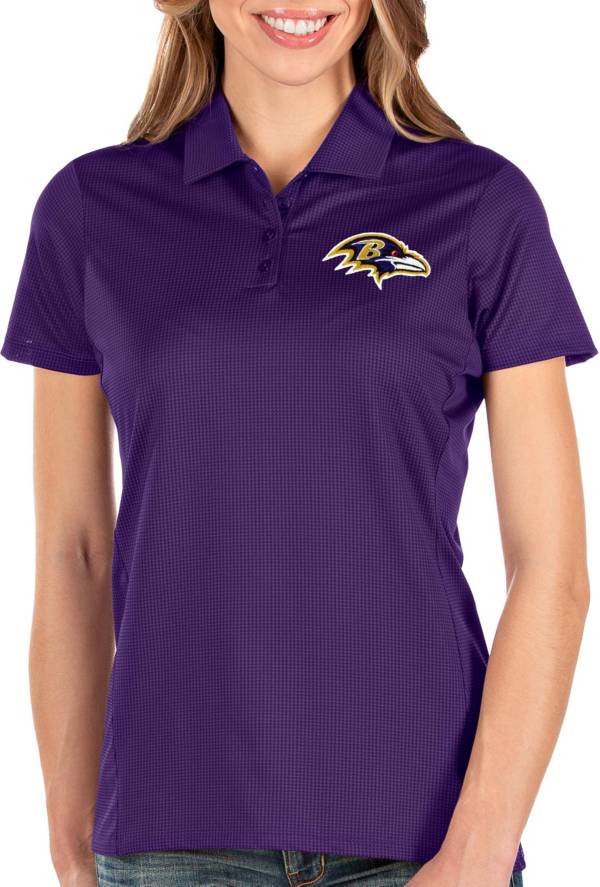 Antigua Women's Baltimore Ravens Balance Purple Polo