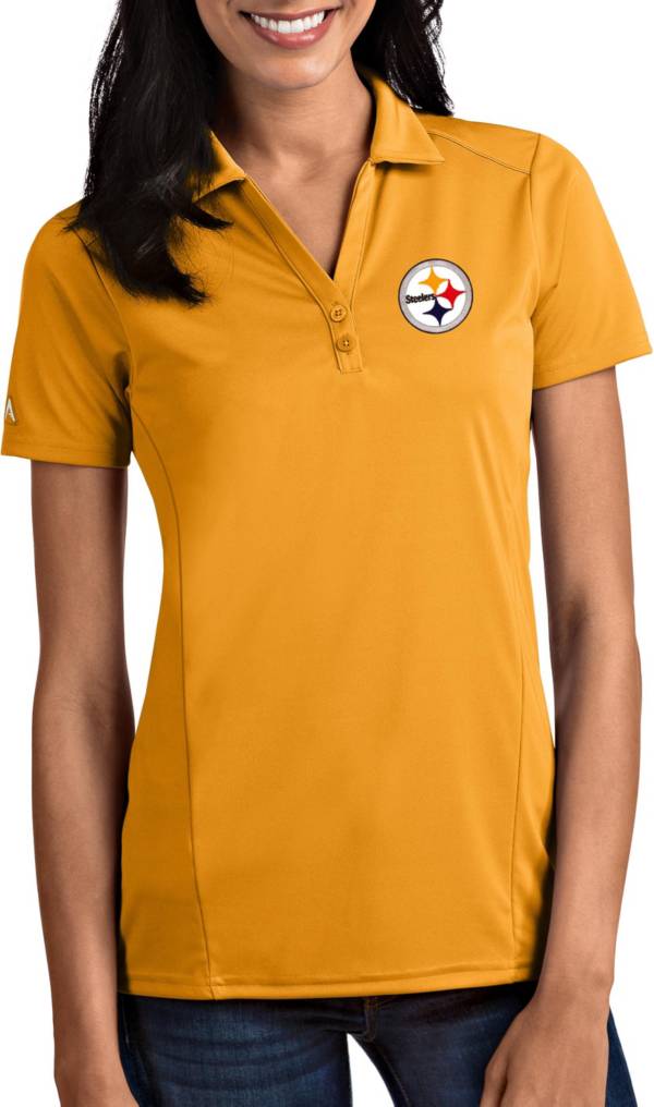 Antigua Women's Pittsburgh Steelers Tribute Gold Polo product image