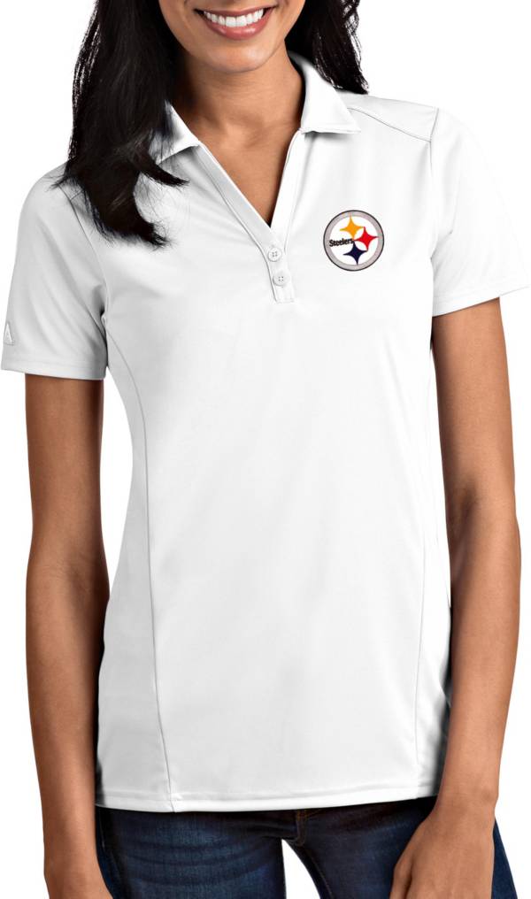 Antigua Women's Pittsburgh Steelers Tribute White Polo product image