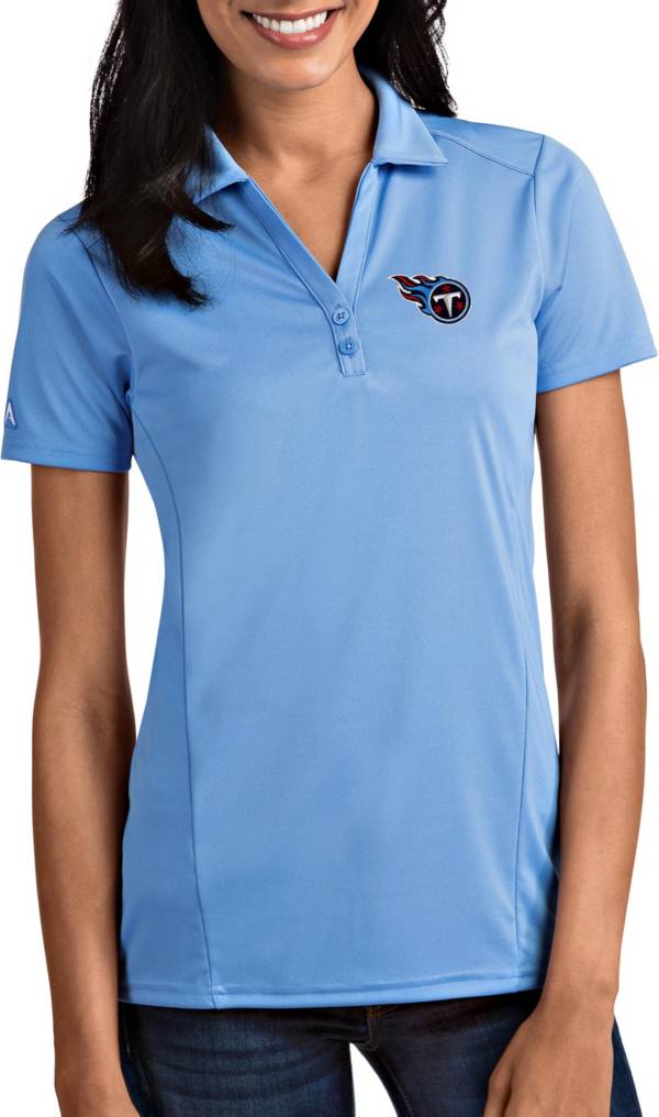 Antigua Women's Tennessee Titans Tribute Blue Polo