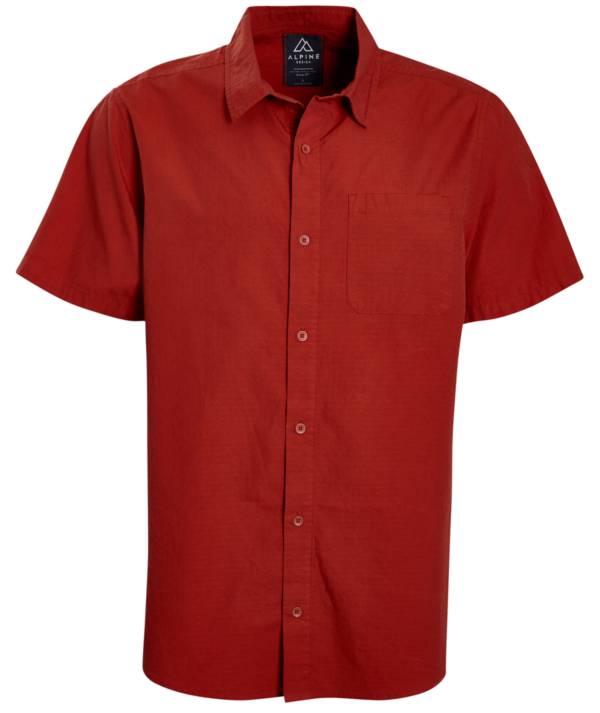 Alpine Design Men's Woven Button Up T-Shirt