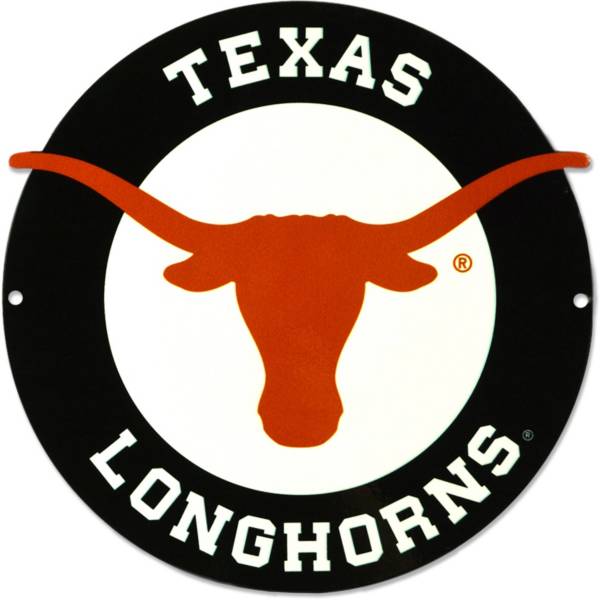 Authentic Street Signs Texas Longhorns Circle Steel Logo Sign