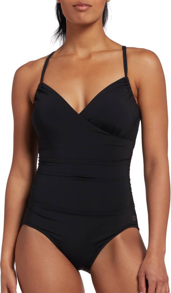 CALIA Women's Ruched One Piece Swimsuit