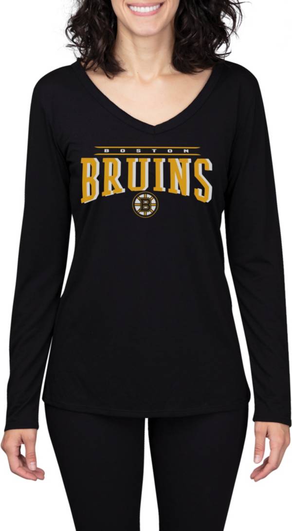 Concepts Sport Women's Boston Bruins Marathon Black Long Sleeve T-Shirt product image