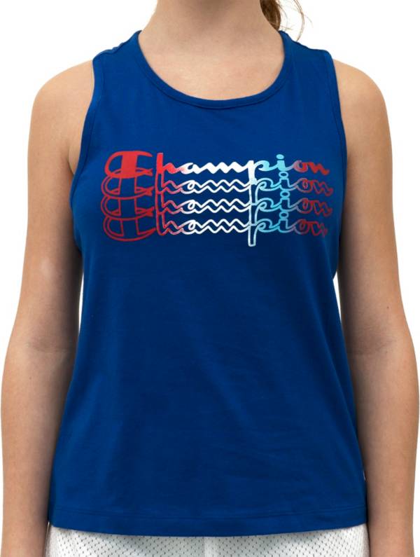 Champion Girls' Ombre Stacked Scripted Tank Top