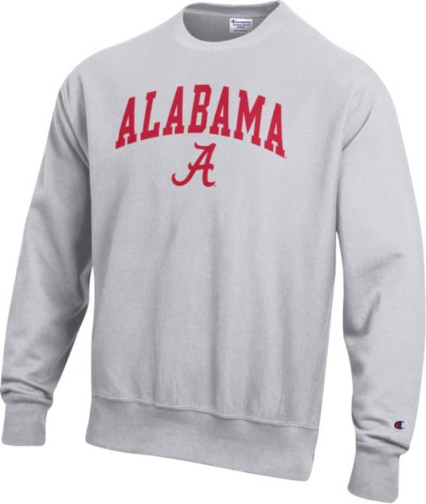 Champion Men's Alabama Crimson Tide Grey Reverse Weave Crew Sweatshirt product image