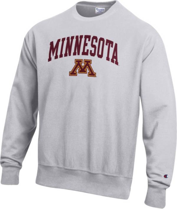 Champion Men's Minnesota Golden Gophers Grey Reverse Weave Crew Sweatshirt product image