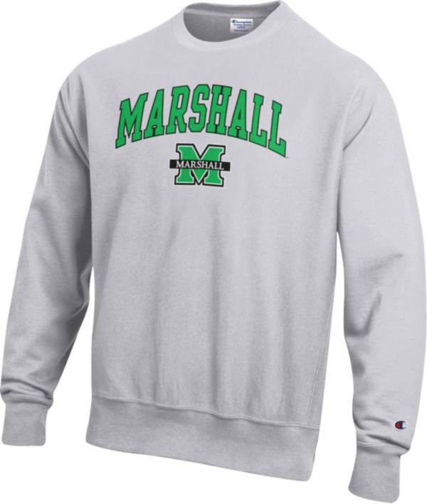 Champion Men's Marshall Thundering Herd Grey Reverse Weave Crew Sweatshirt product image
