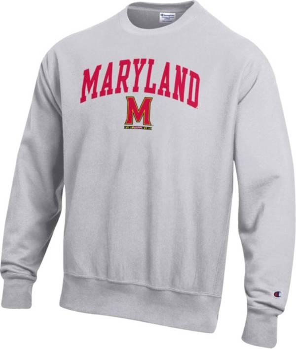 Champion Men's Maryland Terrapins Grey Reverse Weave Crew Sweatshirt product image