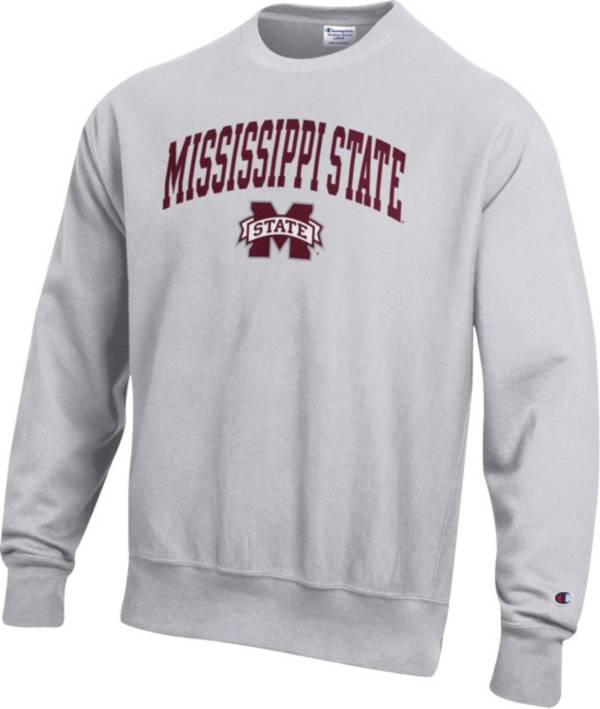 Champion Men's Mississippi State Bulldogs Grey Reverse Weave Crew Sweatshirt product image