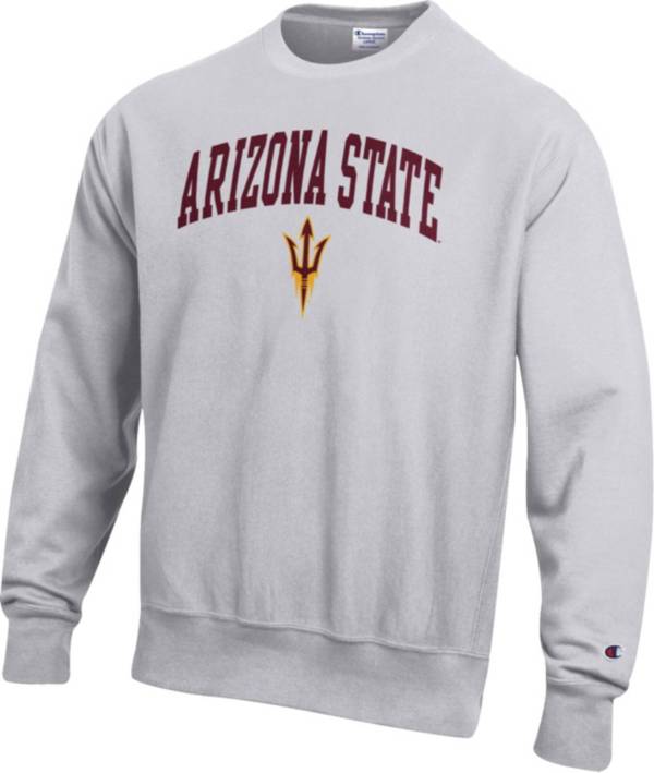 Champion Men's Arizona State Sun Devils Grey Reverse Weave Crew Sweatshirt product image