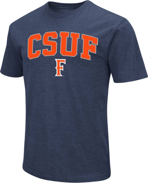 Colosseum Men's Cal State Fullerton Titans Navy Blue Dual Blend T-Shirt