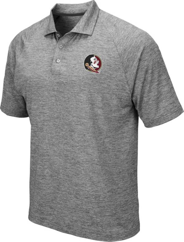 Colosseum Men's Florida State Seminoles Grey Chip Shot Polo